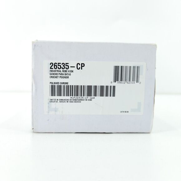 KOHLER Industrial Robe Hook Polished Chrome 26535-CP NEW OPEN BOX Discontinued - Picture 6 of 6